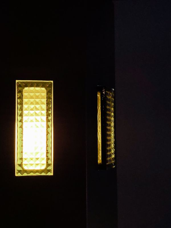 Metall pendel med glassdetaljer vintage Louis Poulsen